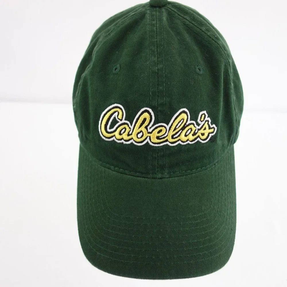 Cabela's Embroidered Strapback‎ Green Baseball Cap Hat